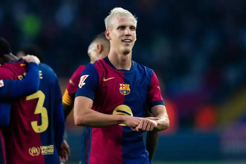 برشلونة يعلن تفاصيل إصابة داني أولمو بالكتف