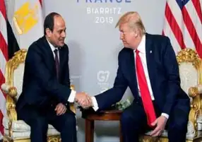 الرئيس السيسي يثمن رسالة ترامب واهتمامه بمحورية قضية نهر النيل لمصر