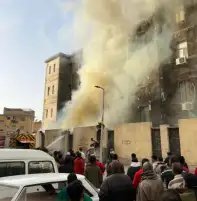 حريق هائل داخل مستشفى أطفال مصر في منطقة زينهم بالقاهرة