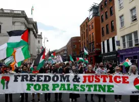 فلسطين حرة.. مئات الأيرلنديين يتظاهرون في دبلن احتجاجا على انتهاكات إسرائيل في غزة