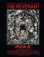 ليوناردو دي كابريو يعود لسينمات الآيماكس بإعادة طرح فيلم The Revenant
