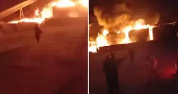 السيطرة على حريق هائل بمصنع جبس في جنوب سيناء.. الدخان الكثيف يحجب الرؤية بالطريق الساحلي