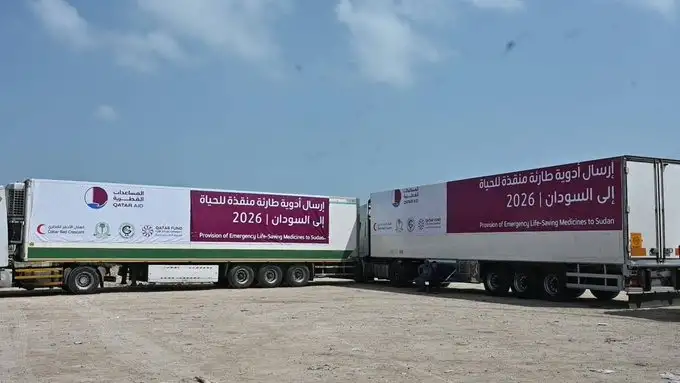 السودان.. وصول الدفعة الأولى من المنحة الطبية القطرية بنحو 70 شاحنة
