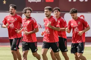 مباراة ودية في مران الأهلي بعد الفوز على سموحة