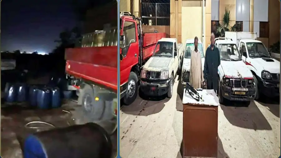 ضبط شخصين بحوزتهما 7 أطنان مواد بترولية داخل مخزن في أسوان