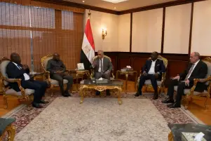 وزير الإنتاج الحربي يستقبل وفد رفيع المستوى من جمهورية أفريقيا الوسطى لبحث التعاون المشترك