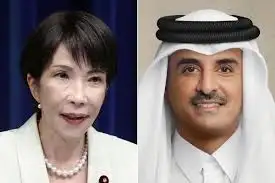 أمير قطر ورئيسة وزراء اليابان يؤكدان أهمية التوصل لاتفاق شامل يعيد فتح مضيق هرمز