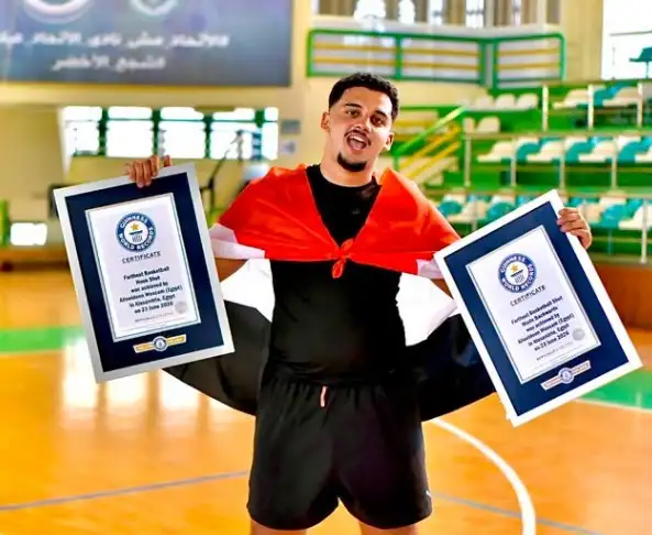 إنجاز مصري جديد.. علي الدين وسام يدخل موسوعة جينيس في كرة السلة