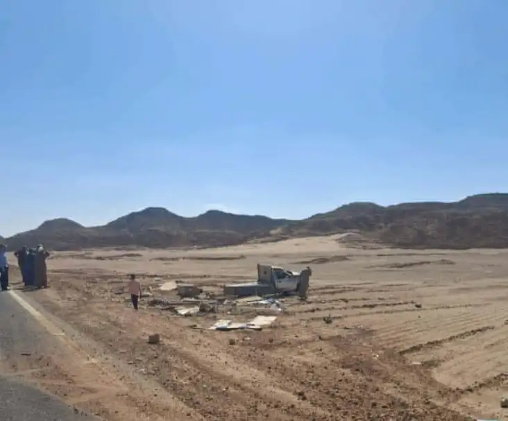مصرع شخص وإصابة اثنين آخرين إثر انقلاب سيارة بالوادي الجديد