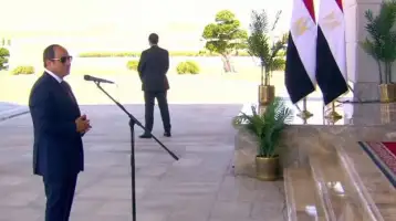 الرئيس السيسي للاعبي المنتخب: والله مش بجاملكم.. أنتم أدخلتم البهجة والفرحة على كل الناس
