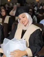 ماهر الفضالي وعبدالله بركات يهنئان المهندسة ملك أحمد دياب بتخرجها من كلية الفنون التطبيقية بتقدير جيد جدًا