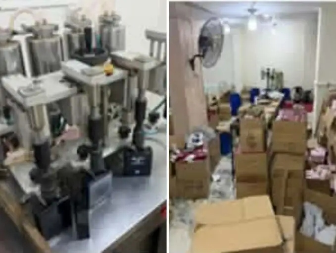 ضبط القائمين على مصنع غير مرخص لإنتاج العطور وبحوزتهم منتجات مجهولة المصدر بالقليوبية