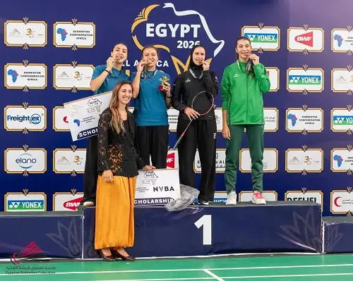 4 ميداليات حصيلة منتخب ناشئي الريشة الطائرة ببطولة أفريقيا تحت 19 سنة