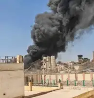 اندلاع حريق داخل مخزن بالسبتية.. والحماية المدنية تحاول السيطرة على النيران