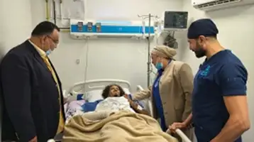 رئيس أكاديمية الفنون تطمئن على طالبي المعهد العالي للموسيقى العربية بعد تعرضهما لحادث